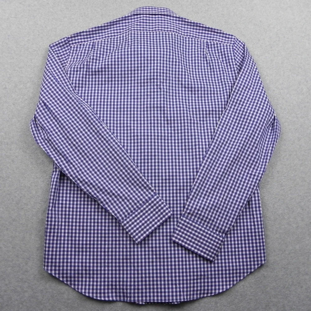 J.Crew Button Up Shirt Mens XL Slim Performance Blue Plaid Long Sleeve Stretch